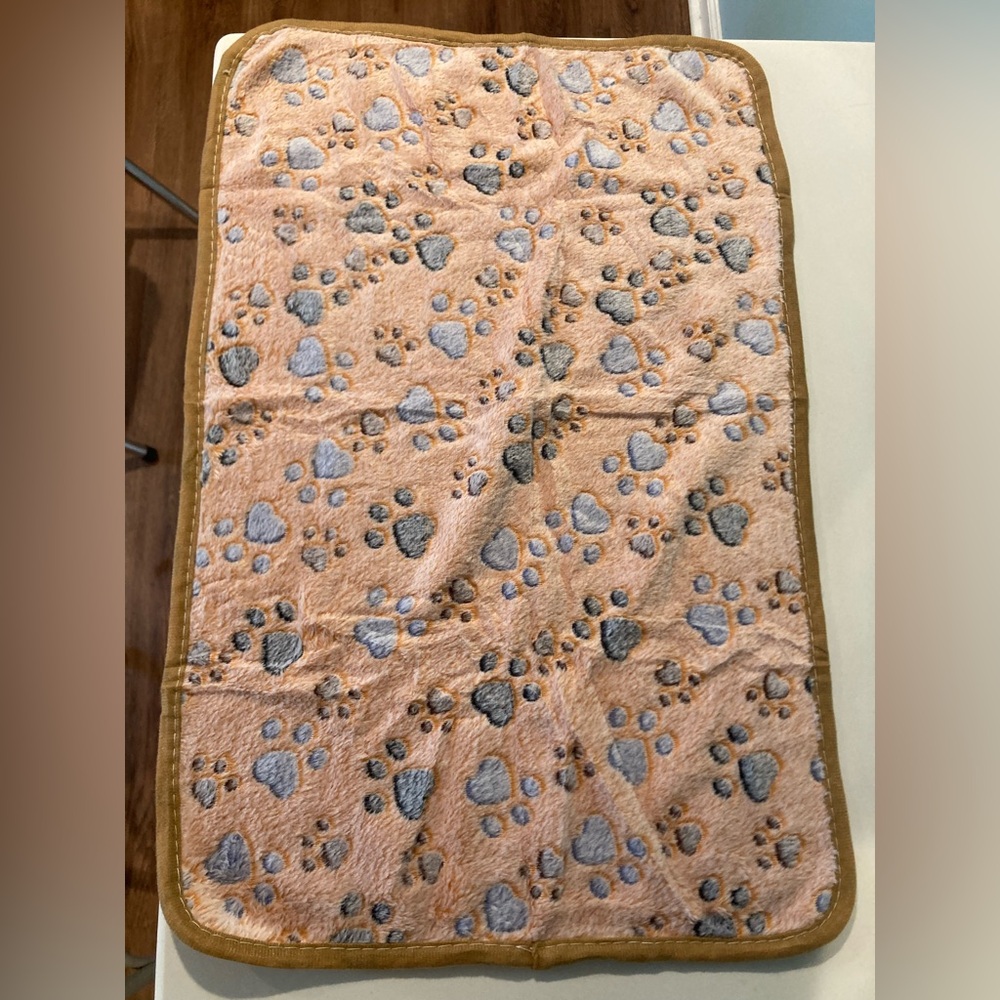 Small Dog Paw Print Fleece Blanket